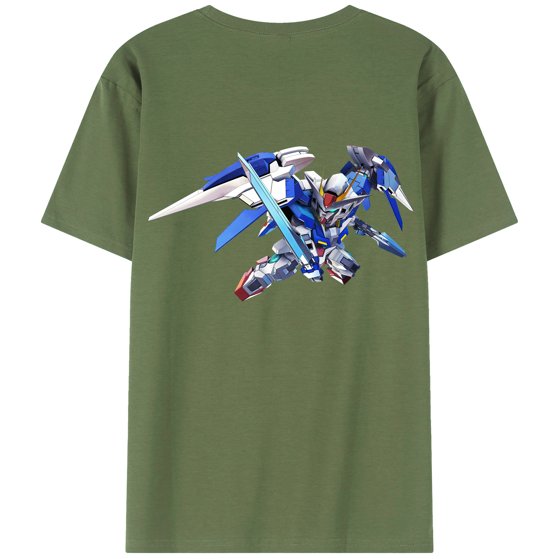 （画像用） 機動戦士ガンダム Mobile Suit Gundam 綿100％ メンズ半袖Tシャツ（バックプリント） 通気性